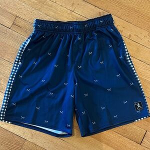 Boy’s Navy Blue Patterned Shorts